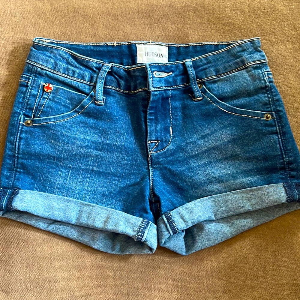 Hudson Jean Shorts, Medium Blue, Kids size 10